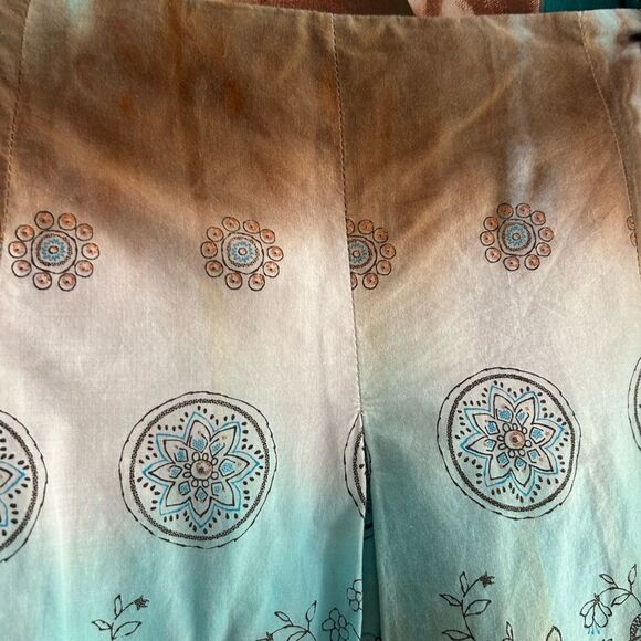 Brown and Cream Knee-Length Skater Skirt Size 11 - Picture 14 of 16